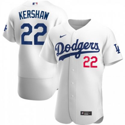 Los Angeles Los Angeles Dodgers #22 Clayton Kershaw Men's Nike White Home 2020 Authentic Player MLB Jersey