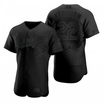 Los Angeles Los Angeles Dodgers #22 Clayton Kershaw Men's Nike Black MLB MVP Limited Player Edition Jersey