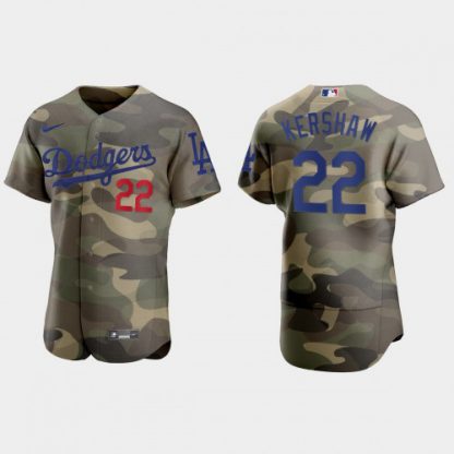Los Angeles Los Angeles Dodgers #22 Clayton Kershaw Men's Nike 2021 Armed Forces Day Authentic MLB Jersey -Camo