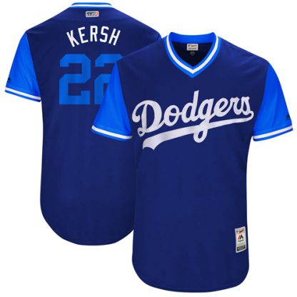 Los Angeles Dodgers #22 Clayton Kershaw Royal "Kersh" Players Weekend Authentic Stitched MLB Jersey