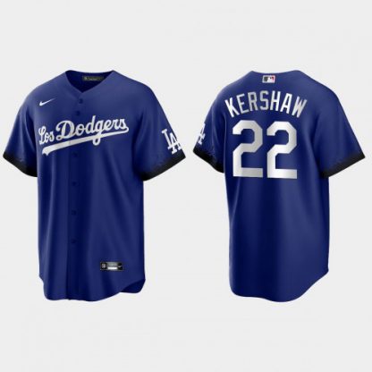 Los Angeles Los Angeles Dodgers #22 Clayton Kershaw Nike Men's 2021 City Connect Game MLB Jersey Royal