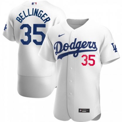 Los Angeles Los Angeles Dodgers #35 Cody Bellinger Men's Nike White Home 2020 Authentic Player MLB Jersey