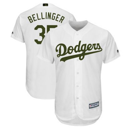 Los Angeles Dodgers #35 Cody Bellinger White New Cool Base 2018 Memorial Day Stitched MLB Jersey