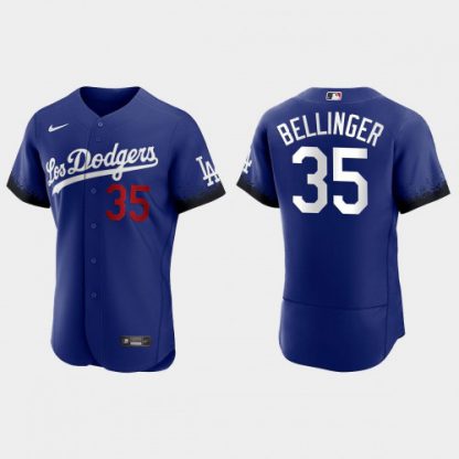 Los Angeles Los Angeles Dodgers #35 Cody Bellinger Nike Men's 2021 City Connect Authentic MLB Jersey Royal