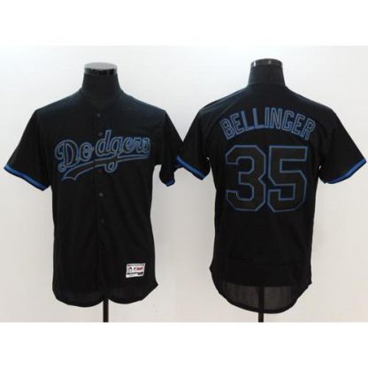 Los Angeles Dodgers #35 Cody Bellinger Black Fashion Stitched MLB Jersey