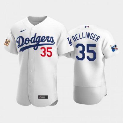 Los Angeles Los Angeles Dodgers #35 Cody Bellinger Men's Nike Jackie Robinson 75th Anniversary Authentic MLB Jersey - White