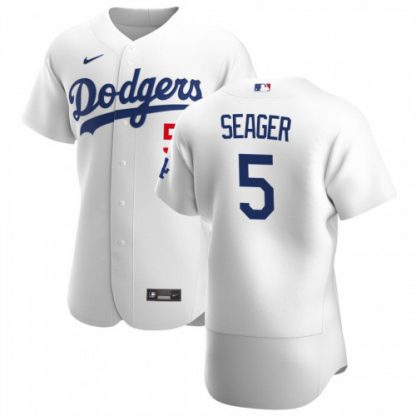 Los Angeles Los Angeles Dodgers #5 Corey Seager Men's Nike White Home 2020 Authentic Player MLB Jersey
