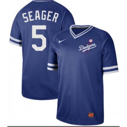 Nike Los Angeles Dodgers #5 Corey Seager Royal Authentic Cooperstown Collection Stitched MLB Jersey