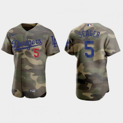 Los Angeles Los Angeles Dodgers #5 Corey Seager Men's Nike 2021 Armed Forces Day Authentic MLB Jersey -Camo