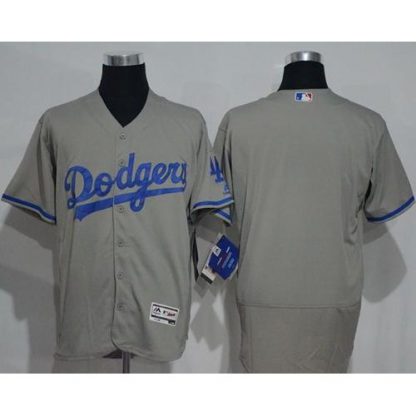 Los Angeles Dodgers Blank Grey Flexbase Authentic Collection Stitched MLB Jersey