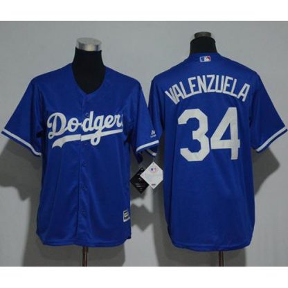 Los Angeles Dodgers #34 Fernando Valenzuela Blue Cool Base Stitched Youth MLB Jersey