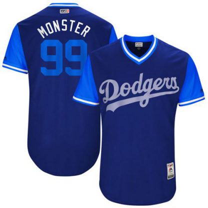 Los Angeles Dodgers #99 Hyun-Jin Ryu Royal "Monster" Players Weekend Authentic Stitched MLB Jersey
