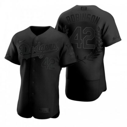 Los Angeles Los Angeles Dodgers #42 Jackie Robinson Men's Nike Black MLB MVP Limited Player Edition Jersey