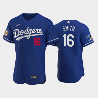 Los Angeles Los Angeles Dodgers #16 Will Smith Men's Nike Jackie Robinson 75th Anniversary Authentic MLB Jersey - Royal