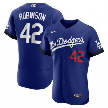 Los Angeles Los Angeles Dodgers #42 Jackie Robinson 2023 Day Royal Men's Nike City Connect Authentic Jersey