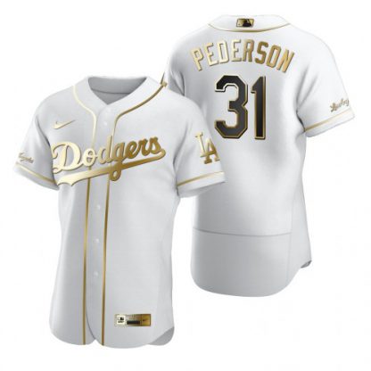 Los Angeles Los Angeles Dodgers #31 Joc Pederson White Nike Men's Authentic Golden Edition MLB Jersey