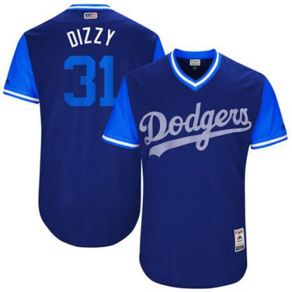 Los Angeles Dodgers #31 Joc Pederson Royal "Dizzy" Players Weekend Authentic Stitched MLB Jersey