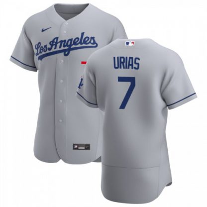 Los Angeles Los Angeles Dodgers #7 Julio Urias Men's Nike Gray Road 2020 Authentic Team MLB Jersey