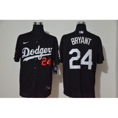 Los Angeles Los Angeles Dodgers #24 Kobe Bryant Men's Nike Black Cool Base MLB Jersey