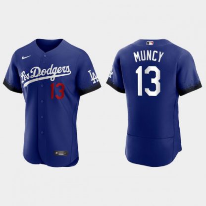 Los Angeles Los Angeles Dodgers #13 Max Muncy Nike Men's 2021 City Connect Authentic MLB Jersey Royal