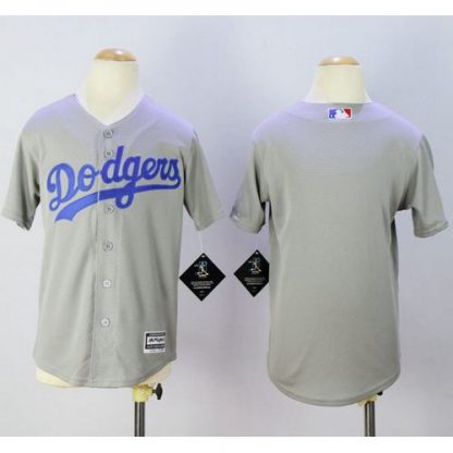 Los Angeles Dodgers Blank Grey Cool Base Stitched Youth MLB Jersey