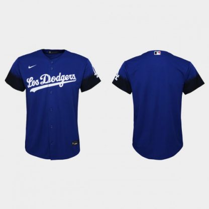 Los Angeles Los Angeles Dodgers Nike Youth 2021 City Connect MLB Jersey Royal