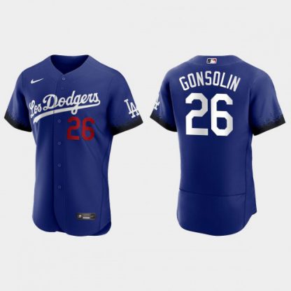 Los Angeles Los Angeles Dodgers #26 Tony Gonsolin Nike Men's 2021 City Connect Authentic MLB Jersey Royal