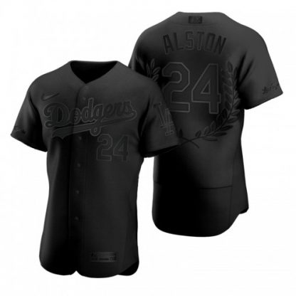 Los Angeles Los Angeles Dodgers #24 Walter Alston Men's Nike Black MLB MVP Limited Player Edition Jersey