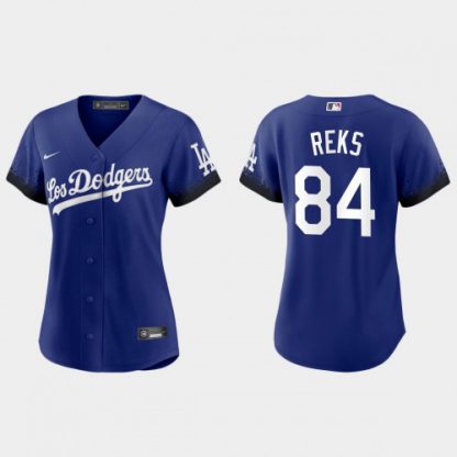 Los Angeles Los Angeles Dodgers #84 Zach Reks Nike Women's 2021 City Connect MLB Jersey Royal