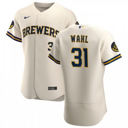 Milwaukee Milwaukee Brewers #31 Bobby Wahl Men's Nike Cream Home 2020 Authentic Player MLB Jersey