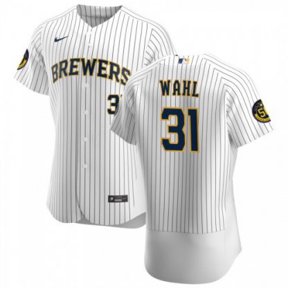 Milwaukee Milwaukee Brewers #31 Bobby Wahl Men's Nike White Home 2020 Authentic Player MLB Jersey