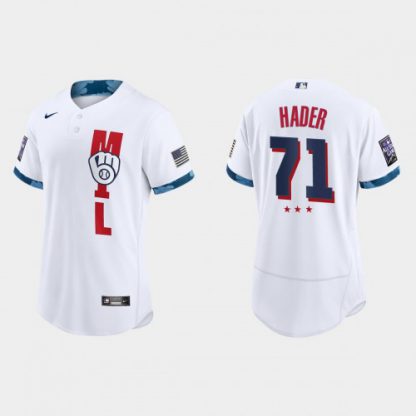 Milwaukee Milwaukee Brewers #71 Josh Hader 2021 Mlb All Star Game Authentic White Jersey