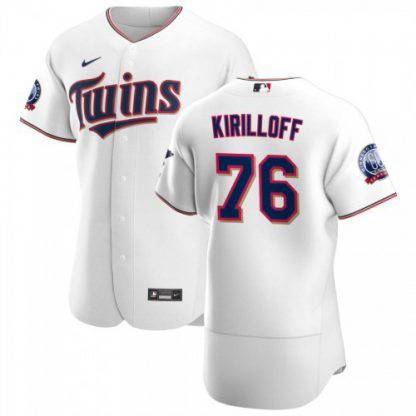 Minnesota Minnesota Twins #76 Alex Kirilloff Men's Nike White Home 2020 60th Season Authentic Team MLB Jersey