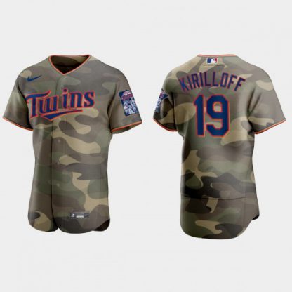Minnesota Minnesota Twins #19 Alex Kirilloff Men's Nike 2021 Armed Forces Day Authentic MLB Jersey -Camo