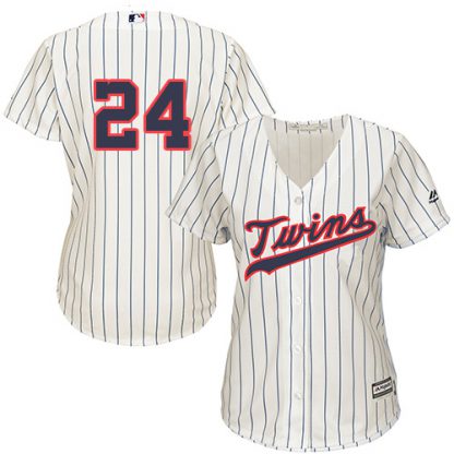 Minnesota Twins #24 C.J. Cron Cream Strip Alternate Women's Stitched MLB Jersey