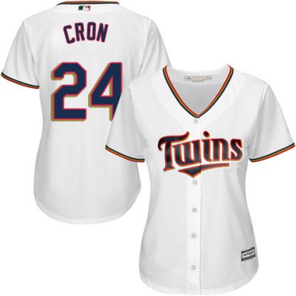 Minnesota Twins #24 C.J. Cron White Home Women's Stitched MLB Jersey