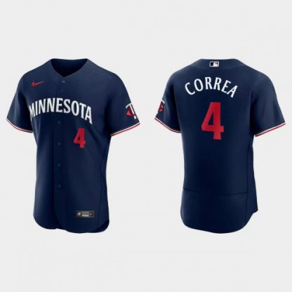 Minnesota Minnesota Twins #4 Carlos Correa Men's Nike 2023 Authentic Jersey - Navy