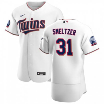 Minnesota Minnesota Twins #31 Devin Smeltzer Men's Nike White Home 2020 60th Season Authentic Team MLB Jersey