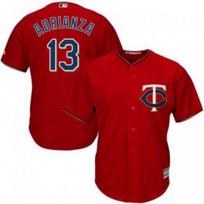 Minnesota Twins #13 Ehire Adrianza Red Cool Base Stitched Youth MLB Jersey