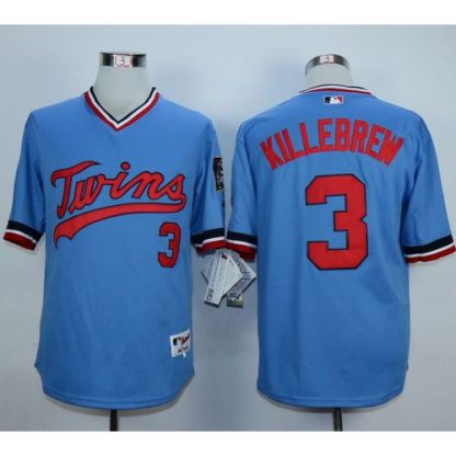 Minnesota Twins #3 Harmon Killebrew Light Blue 1984 Turn Back The Clock Stitched MLB Jersey