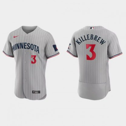 Minnesota Minnesota Twins #3 Harmon Killebrew Men's Nike 2023 Authentic Jersey - Gray