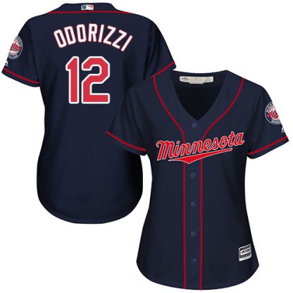 Minnesota Twins #12 Jake Odorizzi Navy Blue Alternate Women's Stitched MLB Jersey