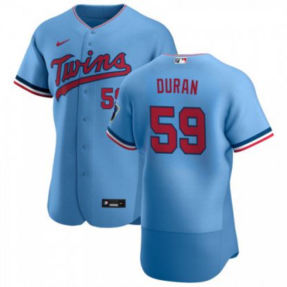 Minnesota Minnesota Twins #59 Jhoan Duran Men's Nike Light Blue Alternate 2020 Authentic Team MLB Jersey