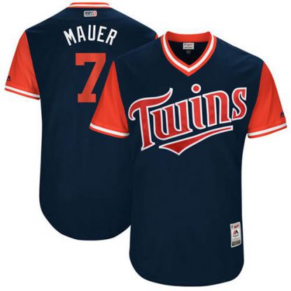 Minnesota Twins #7 Joe Mauer Navy "Mauer" Players Weekend Authentic Stitched MLB Jersey