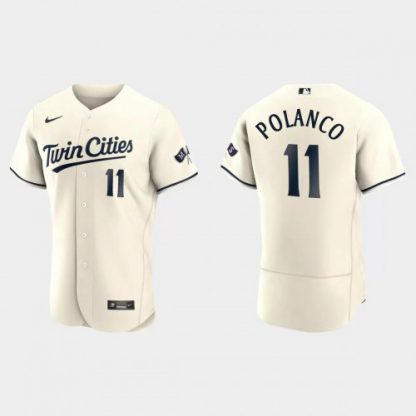 Minnesota Minnesota Twins #11 Jorge Polanco Men's Nike 2023 Authentic Jersey - Cream