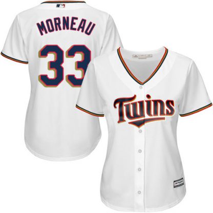 Minnesota Twins #33 Justin Morneau White Home Women's Stitched MLB Jersey