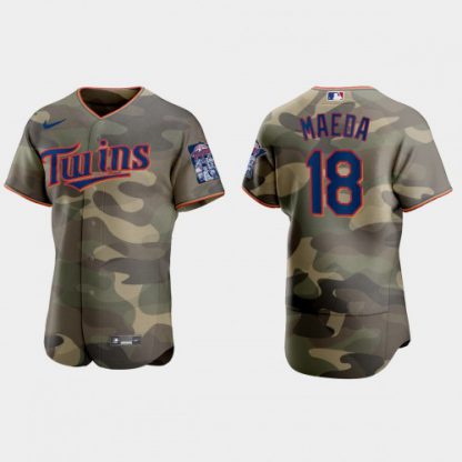Minnesota Minnesota Twins #18 Kenta Maeda Men's Nike 2021 Armed Forces Day Authentic MLB Jersey -Camo