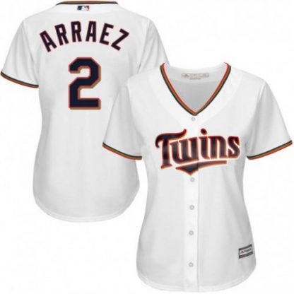 Minnesota Twins #2 Luis Arraez White Home Women's Stitched MLB Jersey