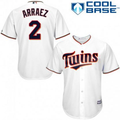 Minnesota Twins #2 Luis Arraez White Cool Base Stitched MLB Jersey