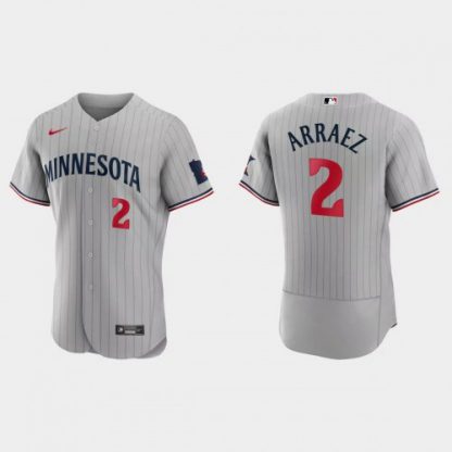 Minnesota Minnesota Twins #2 Luis Arraez Men's Nike 2023 Authentic Jersey - Gray